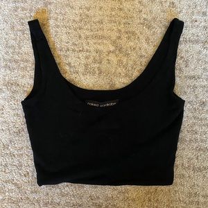 Naked wardrobe black crop top